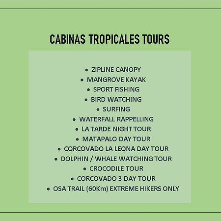 Cabinas Tropicales Puerto Jiménez Exterior foto